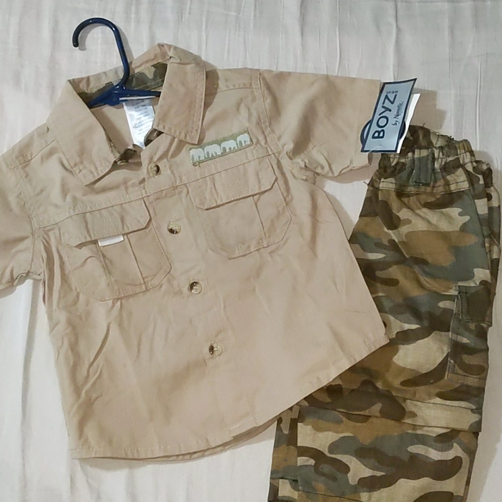 Toddler camo short set